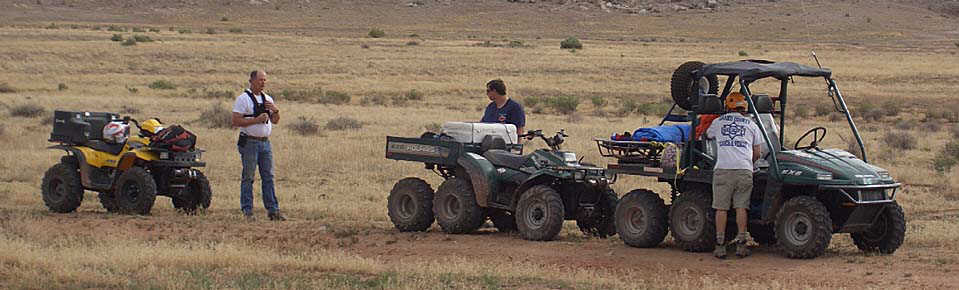 3 Search and Rescue Members with ATVs